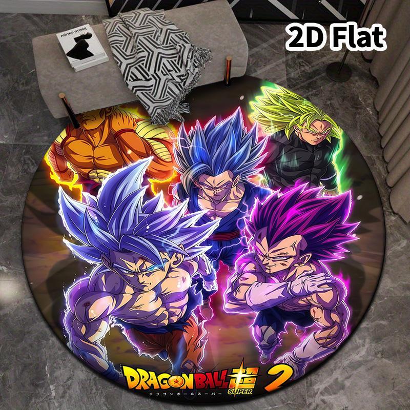 Dragon Ball Round Area Rug Carpet Rug For Living Room Bedroom Sofa Playroom Decor Nonslip Floor Mat