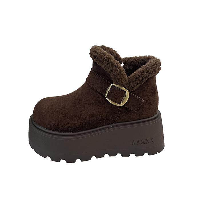 Женские большие размеры мягкие эластичные зимние теплые утепленные сноубутсы нескользящие износостойкие для улицы для отдыха спортивные плюшевые хлопковые ботинки