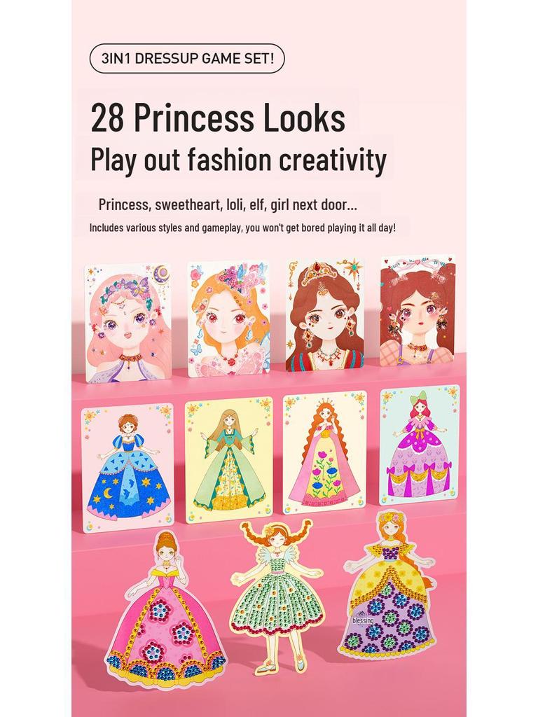 Mideer Milu Princess Makeup Bag - DIY Creative Toy for Girls, Handmade Makeup Book, Perfect Birthday Gift