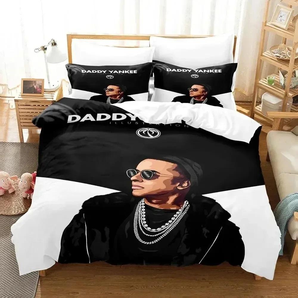3D Печать Daddy Yankee Комплект постельного белья Печатный комплект постельного белья с наволочкой Покрывало для кровати Мягкое постельное белье размера Queen King для дома