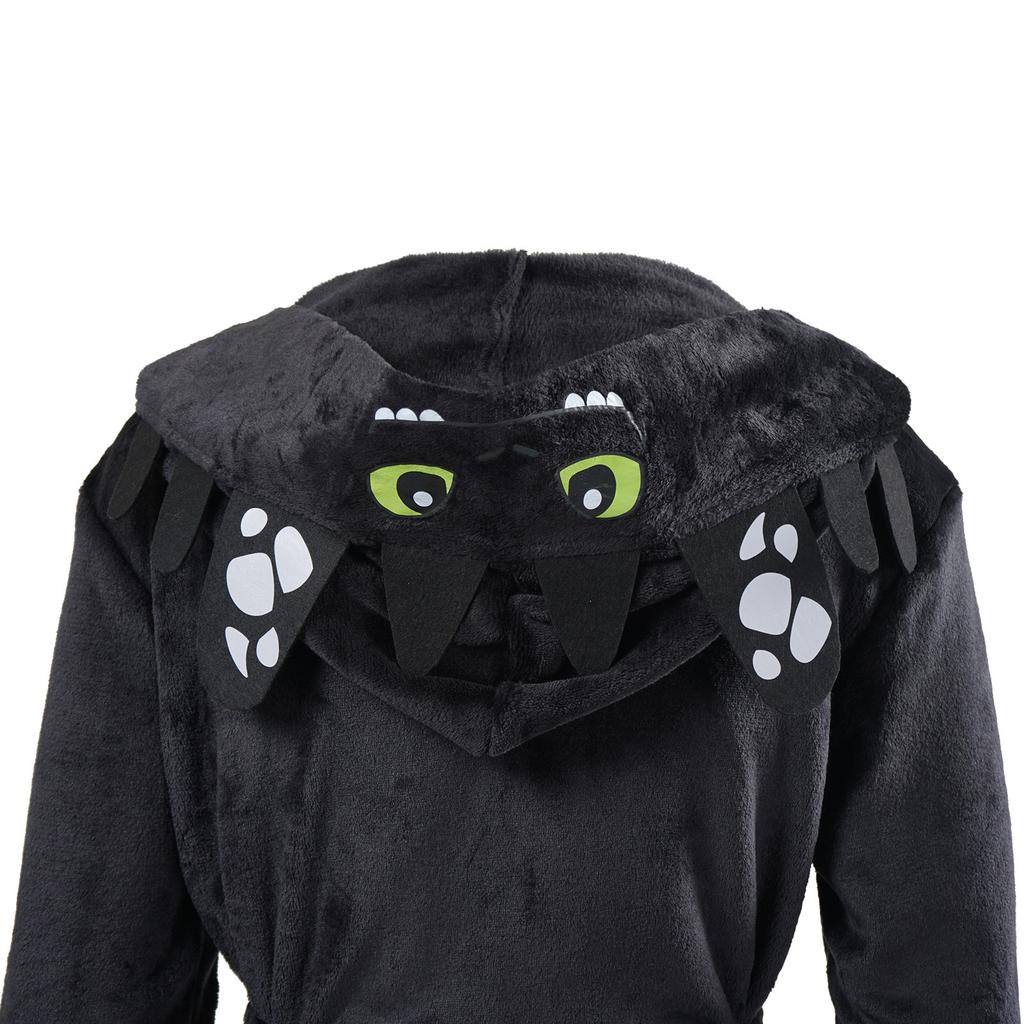 Cute Toothless Dragon Bathrobe with Hood, Soft Plush How To Train Your Dragon Robe, Family Matching Pajamas Cosplay Outfit, Factory Price