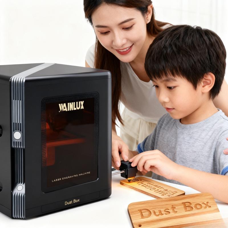Fully Automatic Portable Laser Engraver - Compact Desktop Household Cutting & Marking Machine for Home DIY