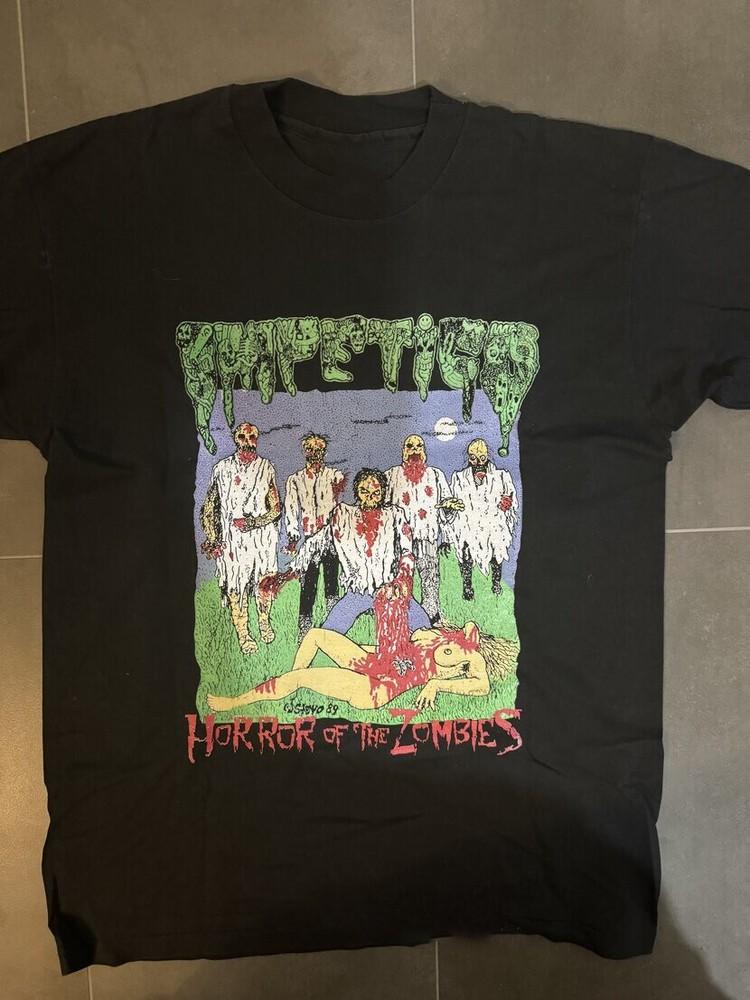 Винтажная футболка Impetigo Band Ужас Зомби Унисекс Концертная S-5XL AR039 Унисекс Футболка