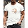 Basketball Print Pattern Design Printed Mans Tshirt Fitting Pattern T-Shirts Leisure Comfort T Shirt Cotton Short Sleeved
