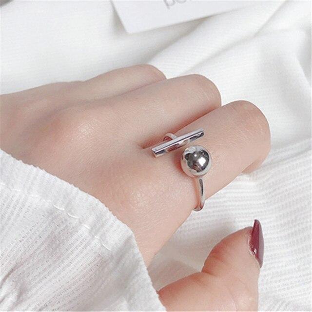 Винтажные панк-кольца из стерлингового серебра 925 пробы с геометрическим рисунком для женщин, обручальное кольцо на палец ручной работы, ювелирные изделия из стерлингового серебра Jz441