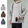 Polar Fleece Hooded Sweatshirt Men's Autumn Youth Trend Letter Print Loose Jacket Men's Sweatshirt Trend