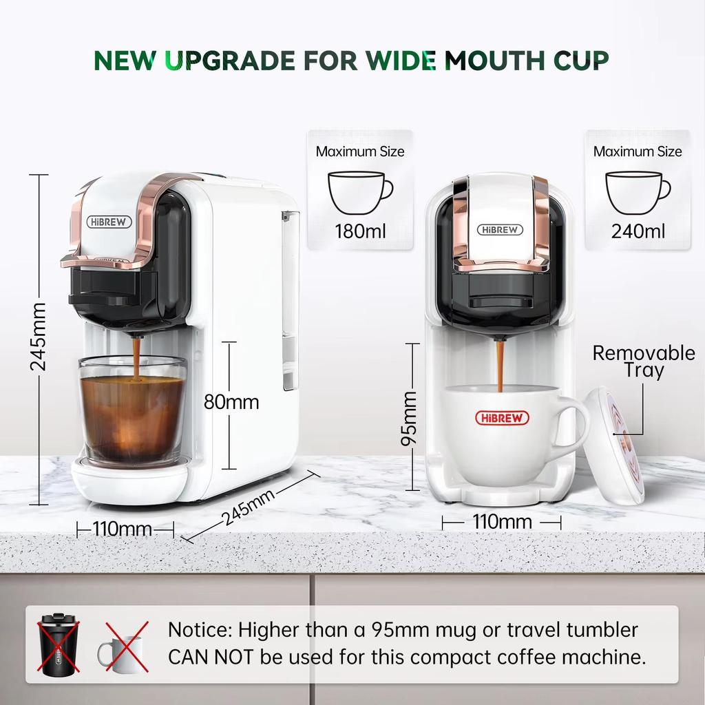 Мультикапсульная кофемашина, Горячая/Холодная Dolce Gusto Капсулы Nespresso Капсулы ESE Молотый кофе Кафетерий 20 Бар 5 в 1,H2B