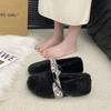Туфли Fairy Mao Mao верхняя одежда 2025 осень и зима новые нежные и милые теплые бархатные маленькие ароматные ветрозащитные однотонные хлопковые туфли