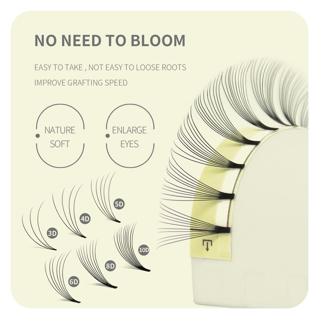 ANNAFRIS Готовые вееры для объема, короткие стержни, 10d наращивание ресниц, Cilios, мягкие норковые ресницы