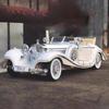 1:18 1936 Mercedes Benz 500K Классический Винтажный Автомобиль Сплав Металл Литье под Давлением Модель Машины Звук и Свет Коллекция Хобби Подарок для Мальчика