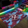 West Ham United Football Design Crystal Velvet Carpet Cozy Non?Slip Printed Rug For Bedroom Living Room Entrance