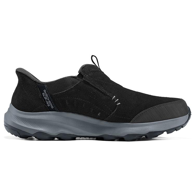 Skechers Вставные повседневные мужские черные низкие кеды на платформе, удобные 237786-BLK