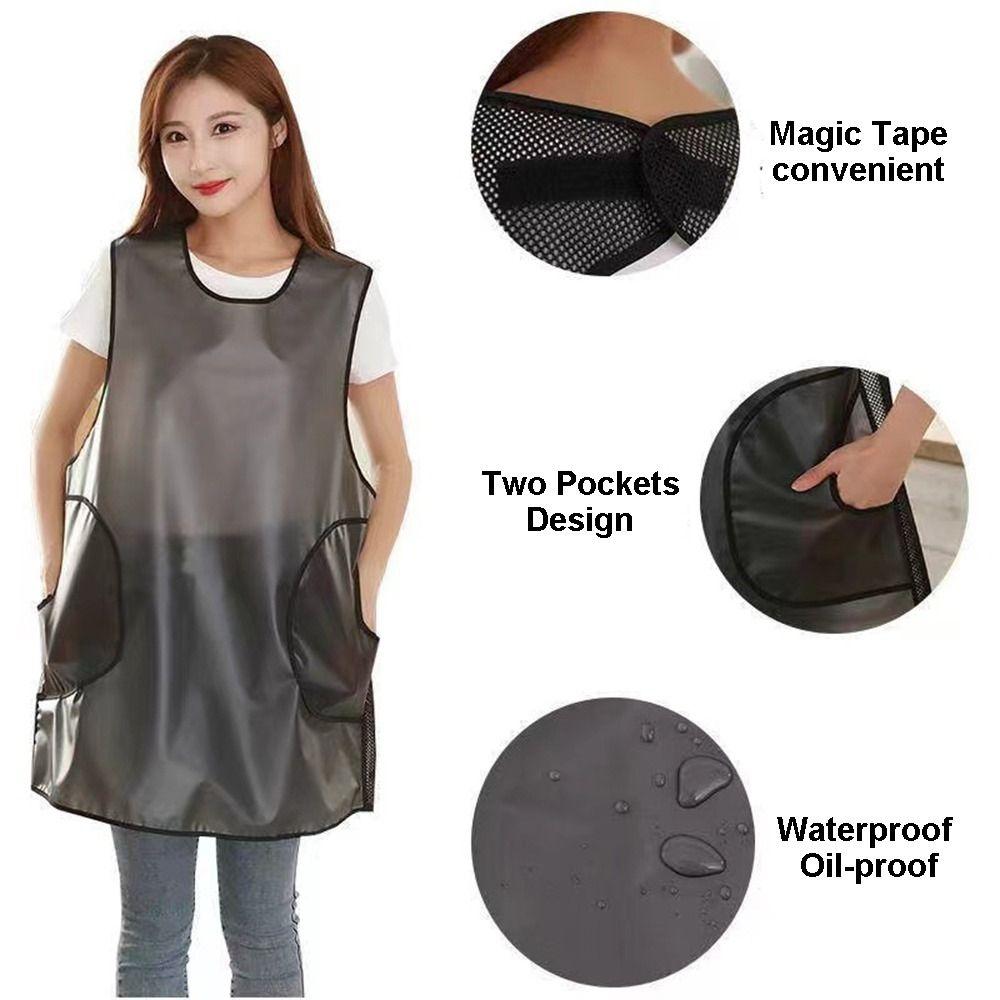 Dishwashing Work Apron with Pockets Cleaning Aprons Fashion Kitchen Apron for Women