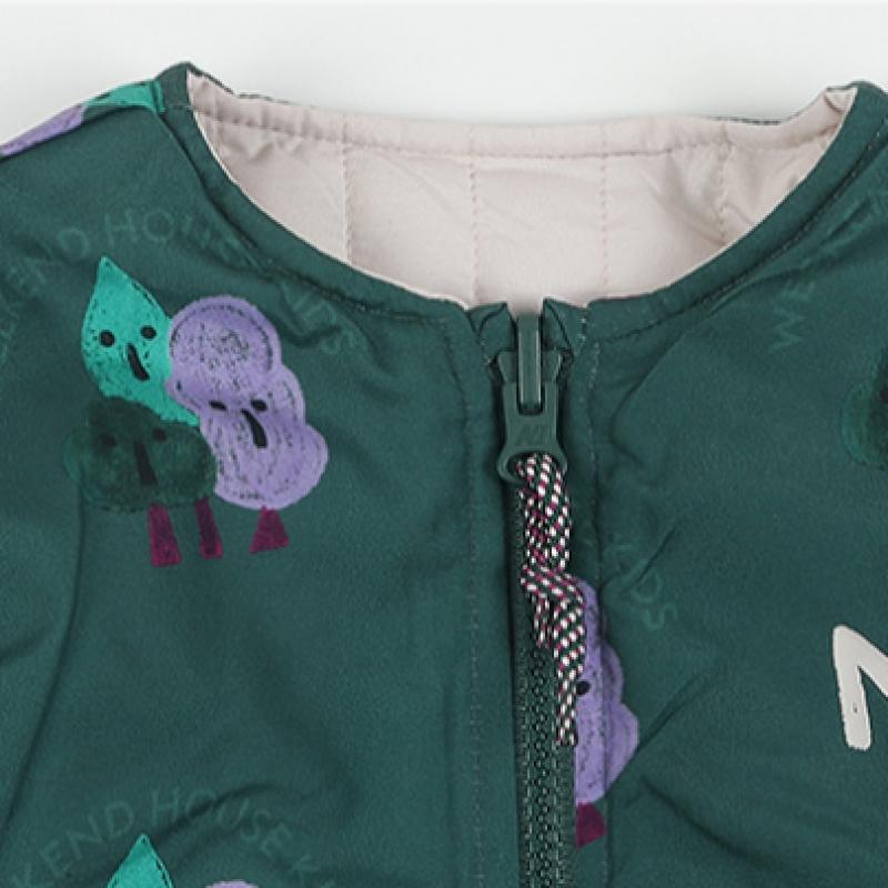 New Balance Детская двухсторонняя стеганая куртка Weekend House бежевого цвета