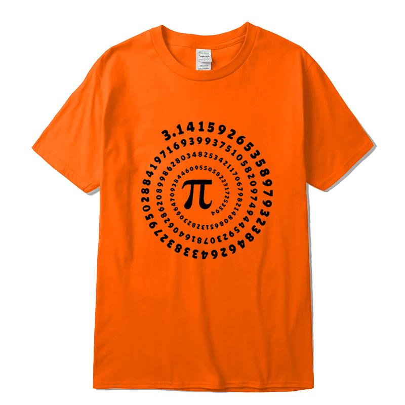 Mens High Quality 100 cotton funny pi design print summer loose oneck men tshirt short sleeve tshirt male tees tops