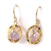 [F6838] - Gold Plated 'Alchemy' Lavender Earrings