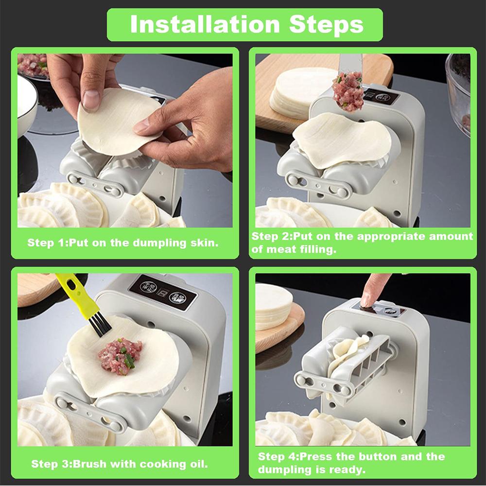 Adjustable & Easy To Operate Electric Dumplings Machine with Spoon and Brush