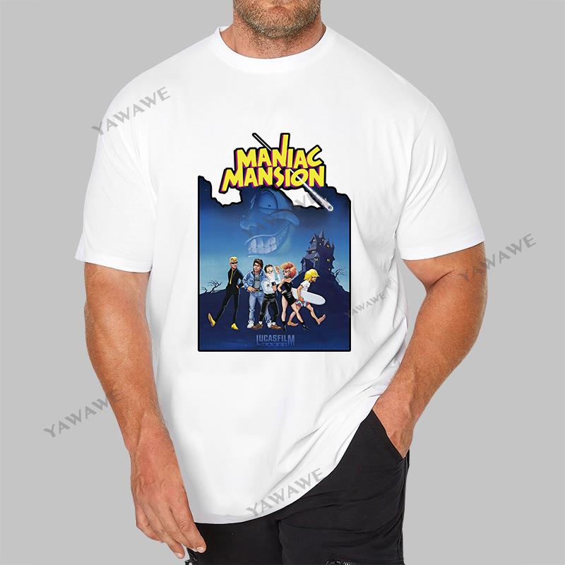 Maniac Mansion TShirt Lucasfilm Games 1987RetrogamingMonkey Island show original title mens harajuku style t shirts tops