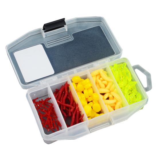 Набор мягких рыболовных приманок Яркий цвет Реалистичный вид Мини-размер Искусственные черви