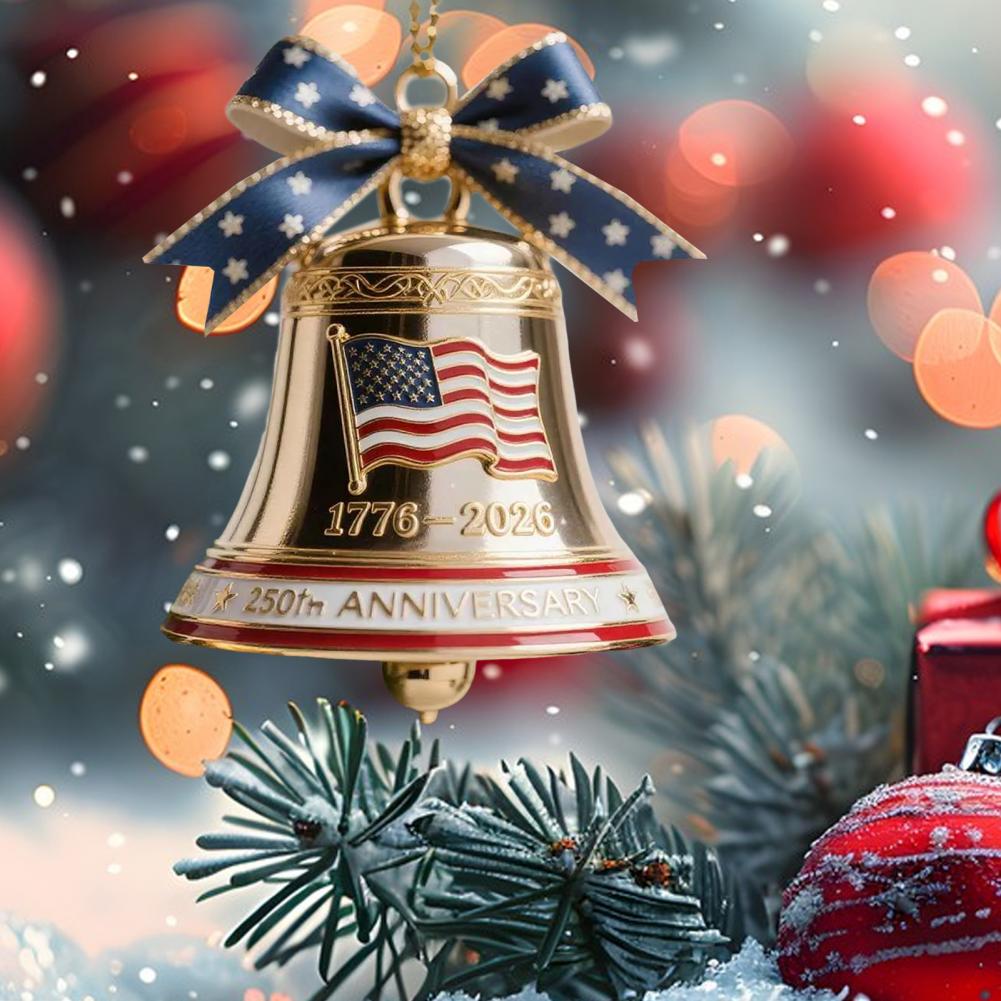 250th Anniversary Bell Ornament Anniversary Bell Ornament 250th Anniversary Patriotic Bell Ornament for Christmas Tree