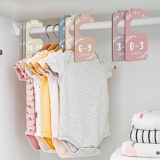 8 шт./компл. деревянные разделители для детского шкафа для новорожденных до 24 месяцев, вешалка для одежды, органайзер, украшение для детской комнаты в деревенском стиле в стиле бохо