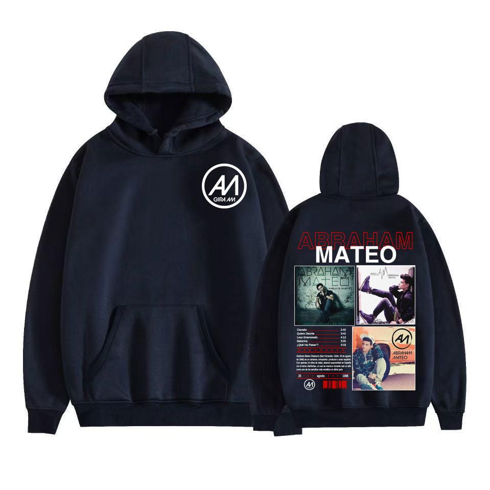 Rapper Abraham Mateo Music Album Graphic Hoodies Men's Clothing Vintage 90s Hip Hop Sweatshirts Fleece Oversized Hoodie Pullover