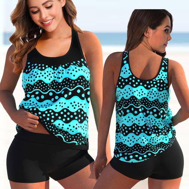 2023 женский сексуальный купальник в полоску с принтом танкини женский летний монокини купальник купальный костюм из двух предметов пляжная одежда новый