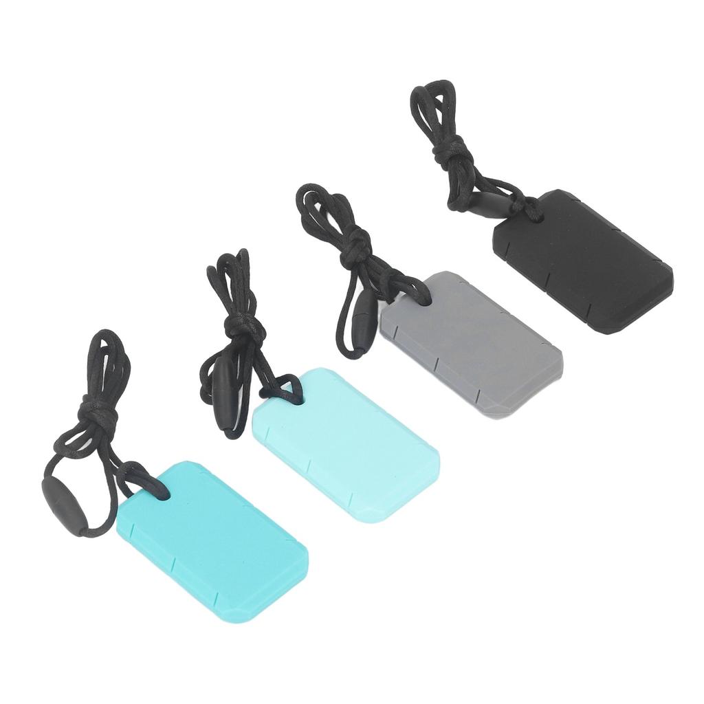 4pcs Sensory Chew Necklace Food Grade Silicone Reduce Anxiety Safe Soft Sensory Chew Necklace