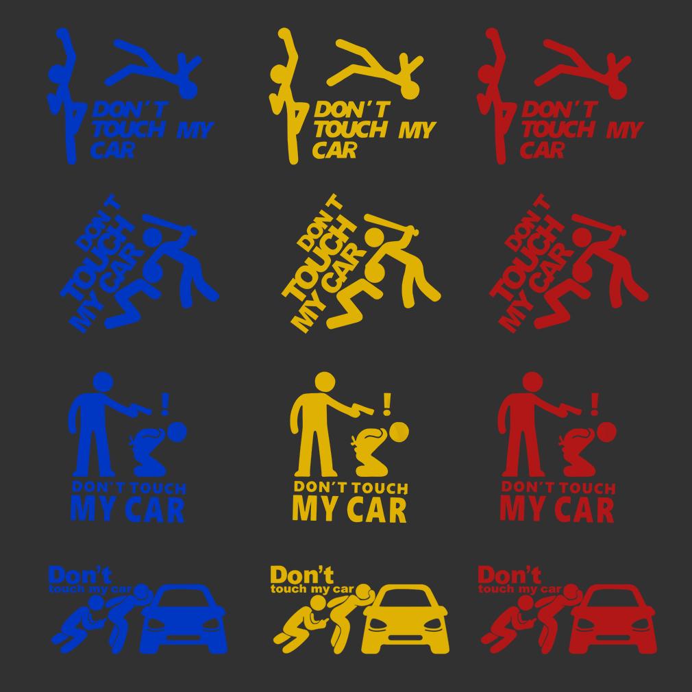Автомобильные наклейки, модные забавные украшения, аксессуар для стайлинга автомобилей, не трогайте мою машину, детская наклейка в креативных светоотражающих наклейках