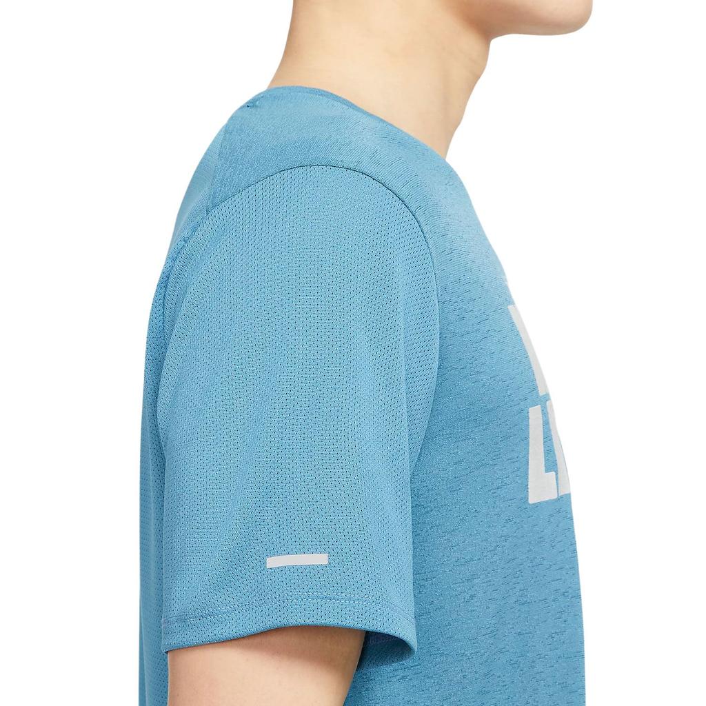 Nike Футболка с логотипом, с коротким рукавом, с круглым вырезом, мужская, топы, синяя, DD5277-415