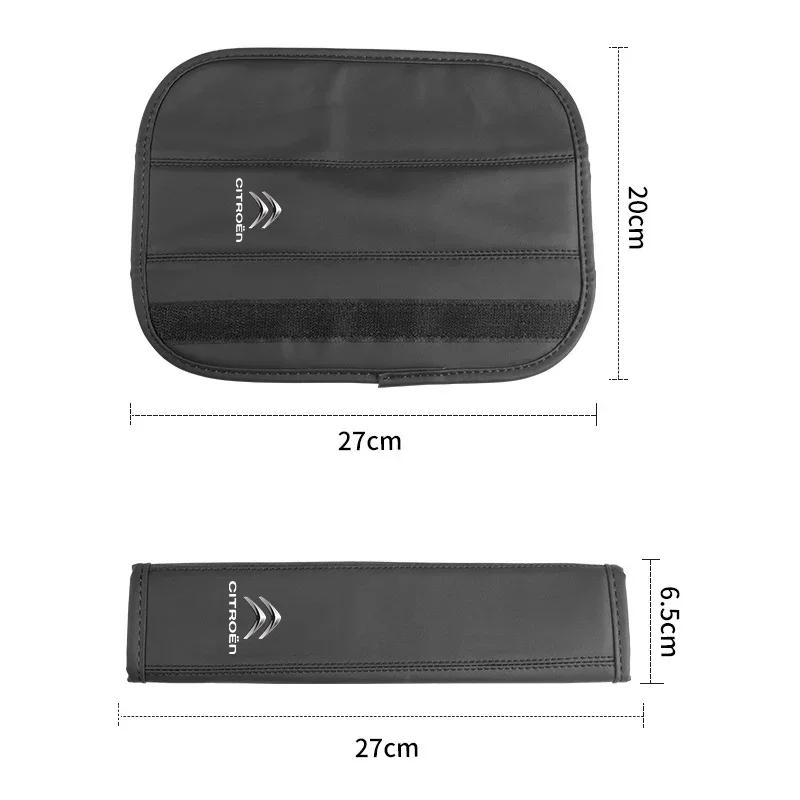 XKJC9 PU Leather Car Seat Belt Shoulder Cover Protection Padding Pad For Citroen C5 C1 C2 C6 C4L DS3 DS4 DS5 C-Elysee Grand Berlingo