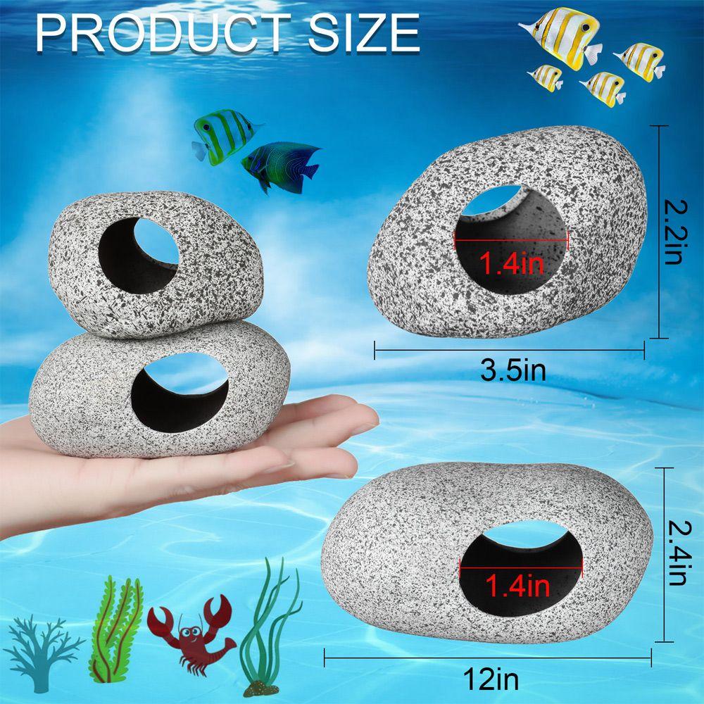 Breeding Betta Shrimp Cichlid Fish Tank Hiding Cave Stones Aquarium Cave Decorations Hidden Cavern