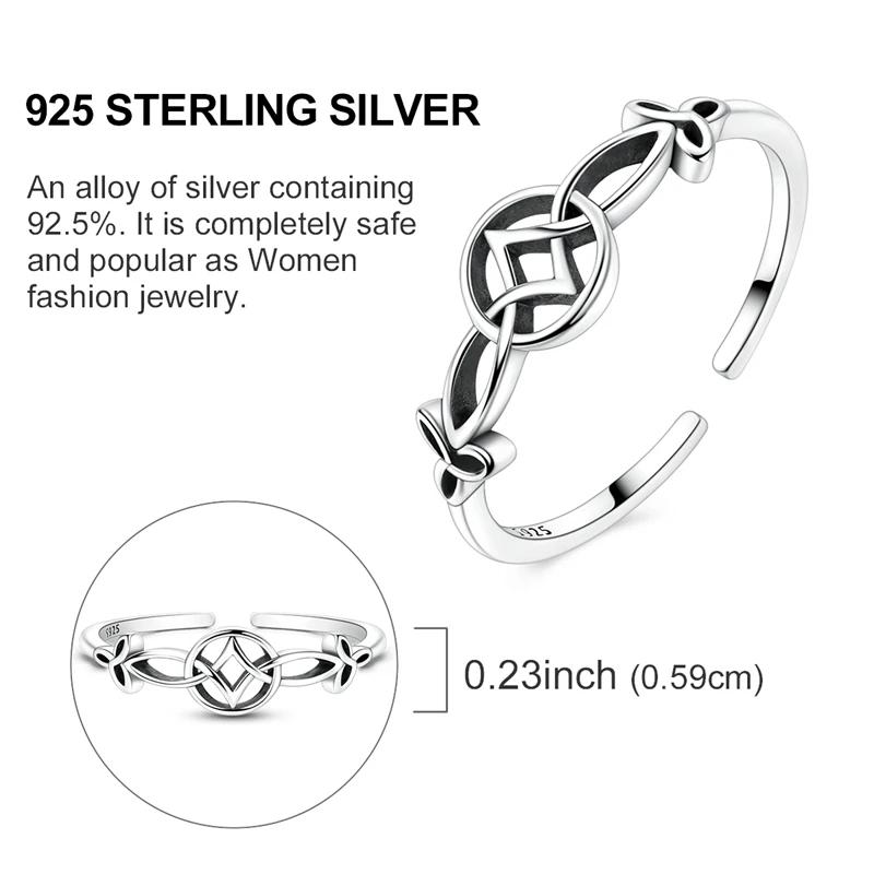 Pure Copper Celtic Ring Opening Vintage Ring Letter Symbol Women Original Copper Jewelry Accessory Valentines Gift