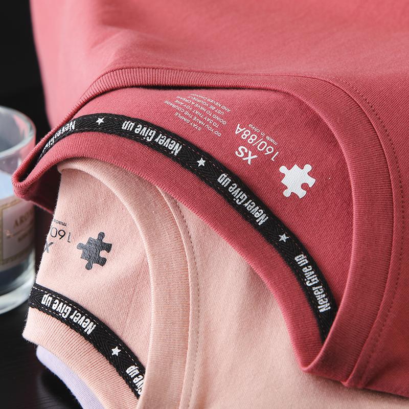 Zirunking Летние футболки унисекс женские/мужские футболки в английском стиле, простые однотонные хлопковые футболки с круглым вырезом, базовая футболка Harajuku Camisetas Verano Mujer 2021 ICON220g