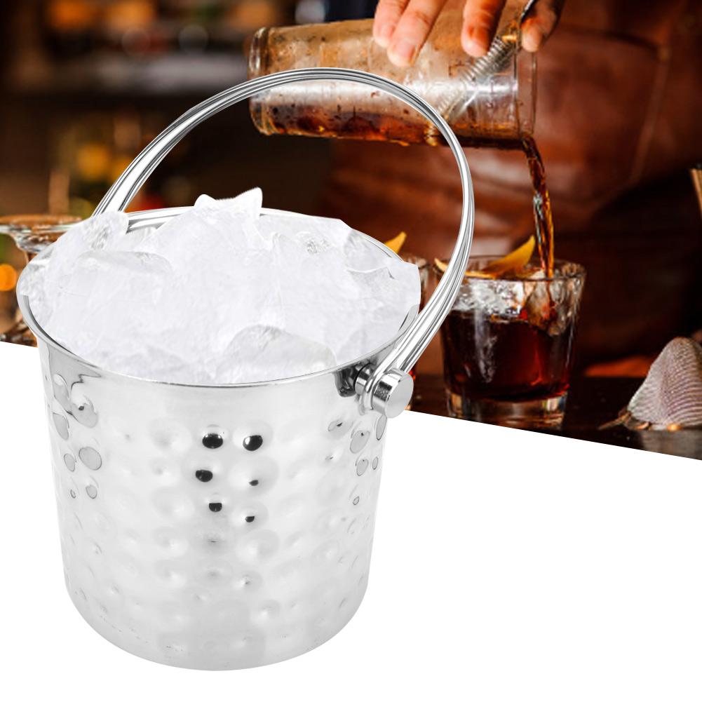 Контейнер для льда из нержавеющей стали 1 л, портативное ведро для шампанского с фильтром, принадлежности для домашнего бара