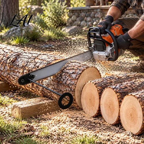 Uniform Wood Cutting Marker Chainsaw Guide Marker Adjustable Firewood Measuring Tool Heavy Duty Log Metal Magnetic for Professional Gauge