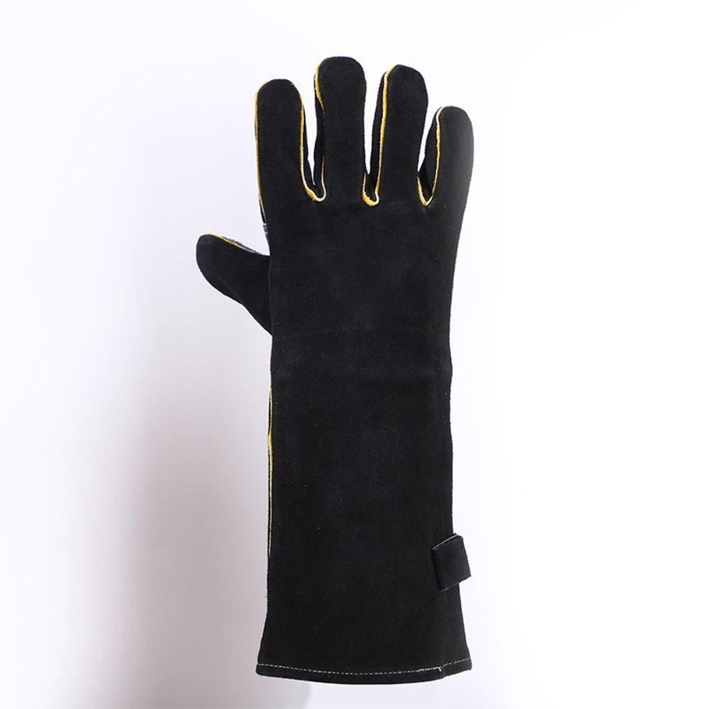 Heat Insulation Welding Gloves Leather Safety Gloves Rescuers Gear Heat Resistant Gloves Fireplace