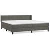 Maison Exclusive - Sommier à lattes de lit et matelas Gris foncé 200x200cm Velours