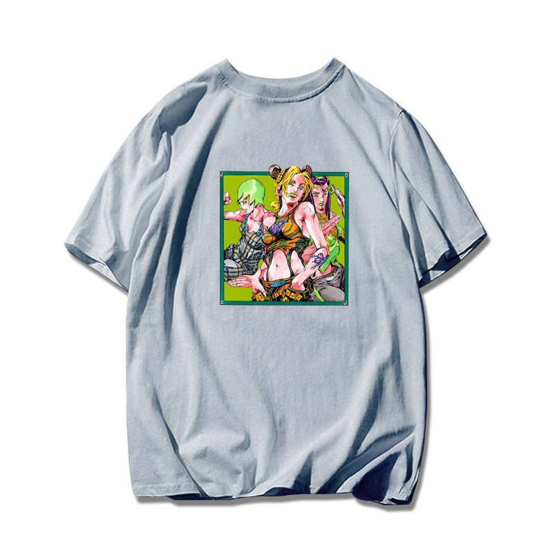 Удивительное приключение ДжоДжо Пустая полоса Сюй Лун Каменный океан Спорт 100% хлопок Футболка Супер горячая мужская и женская футболка с коротким рукавом