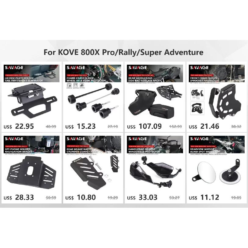 For KOVE 800 X Frame Fairing Guard Crash Slider Rear Front Wheel Axle Protector 800X Pro Rally Super Adventure Fit Colove KY800X