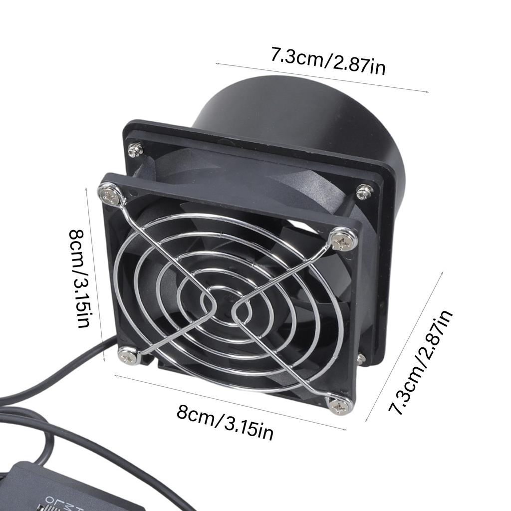 USB 5V Вытяжной вентилятор с 3-ступенчатой регулировкой скорости для кухни, ванной комнаты, теплицы, пластиковый вентилятор для вентиляции, съемная конструкция