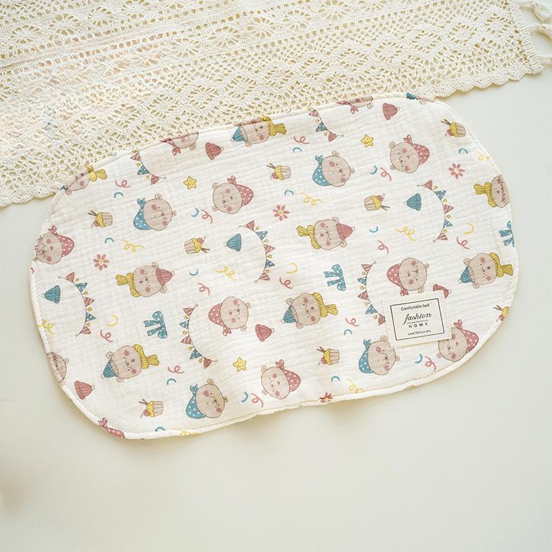 Подушка-облако от рвоты с молоком, удобная подушка для новорожденных, низкая плоская подушка для младенцев, восьмислойная марлевая подушка для детей