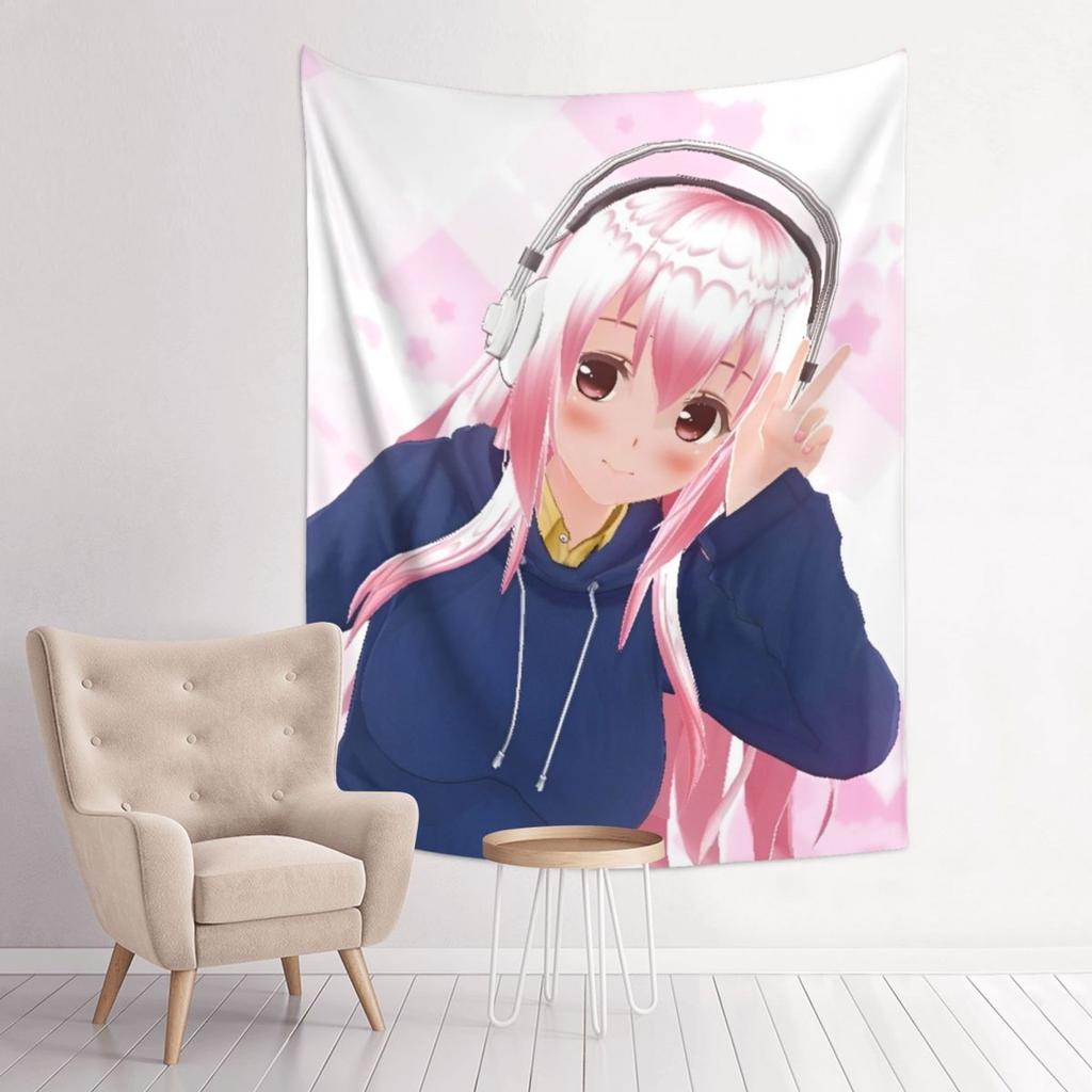 Super Sonico Japanese Anime Manga Cartoon Tapestry Wall Hanging Hippie Wall Tapestry Boho Decoration Room Decor for Dorm