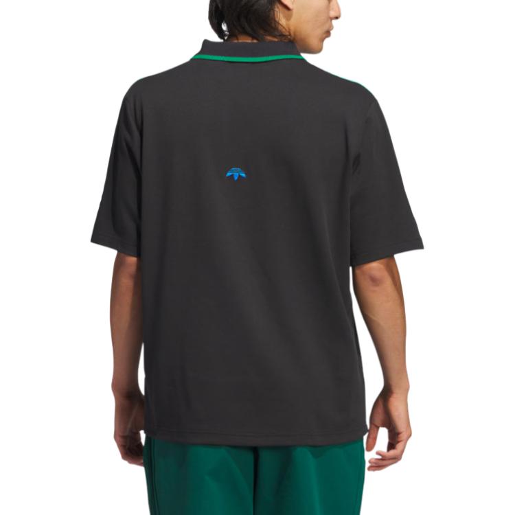 Adidas Оригинальные спортивные повседневные свитера с коротким рукавом и логотипом Rolling Links Series, мужские рубашки поло черного цвета JE6721