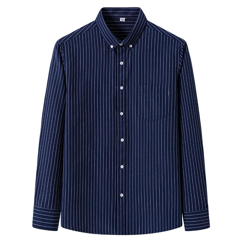 Мужская рубашка с длинным рукавом из хлопка Оксфорд Business Casual