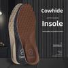 Men's and Women's Genuine Cowhide Leather Insoles - Sweat-Absorbent, Deodorizing, Breathable, Shock-Absorbing, Super Soft, Thickened for Casual Sports