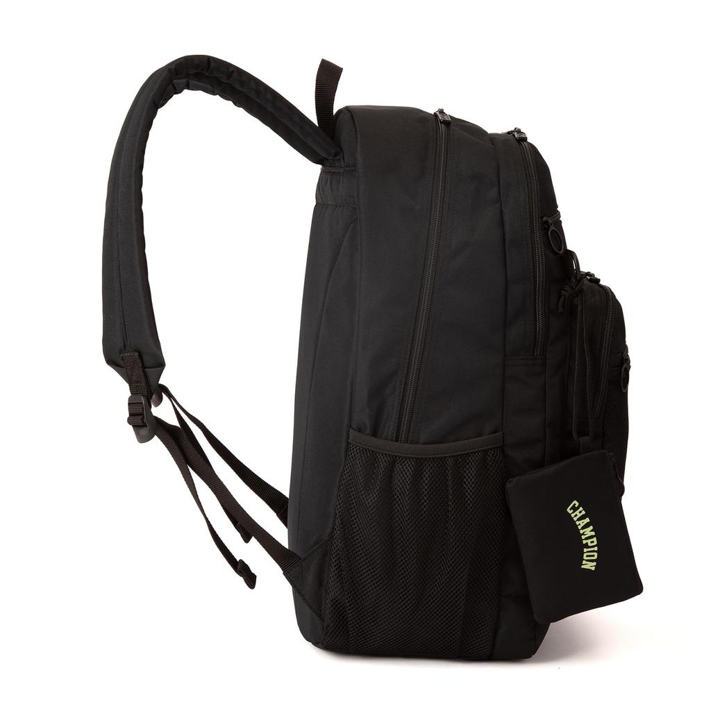 Рюкзак Arch формата A4 для хранения 14 дюймов ПК 28 л 2 отделения школьный рюкзак школьная сумка черный x лаймово-зеленый В47 x Ш29 x Г19 см [Champion] № 68261