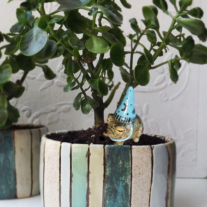 Лягушка Наружные Украшения Шляпа Ведьмы Маленькая Статуэтка Лягушки Смоляная Фигурка Ручная Роспись Садовая Арт-Скульптура Украшения Для Помещения