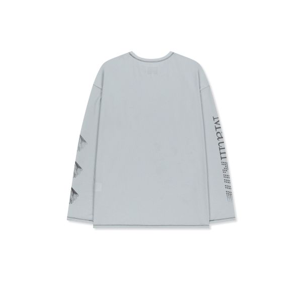 Matin Kim Matin Pace Graffiti Covered Top In Grey Unisex Tops MK2677TS205UGY