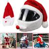 1Pc Christmas Motorcycle Helmet Cover Santa Racing Christmas Decor Outdoor Motorcycle Helmet Cover